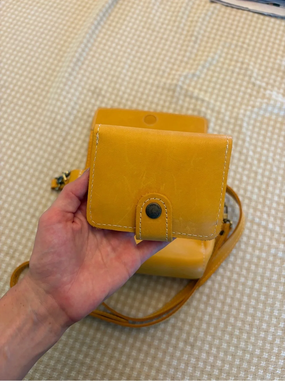 Portland Leather Crossbody bag + matching wallet Retired Mustard Leather Set